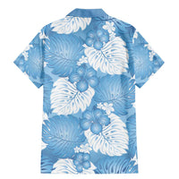Blue Aloha Hawaii Family Matching Mermaid Dress and Hawaiian Shirt Monstera Hibiscus Plumeria Seamless Vibes - Polynesian Pride