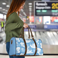 Blue Aloha Hawaii Travel Bag Monstera Hibiscus Plumeria Seamless Vibes - Polynesian Pride