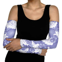 Purple Aloha Hawaii Arm Sleeves Monstera Hibiscus Plumeria Seamless Vibes - Polynesian Pride