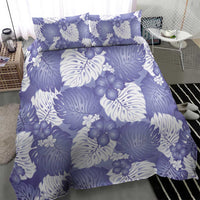 Purple Aloha Hawaii Bedding Set Monstera Hibiscus Plumeria Seamless Vibes LT14 - Polynesian Pride