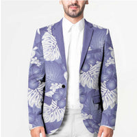 Purple Aloha Hawaii Blazer Monstera Hibiscus Plumeria Seamless Vibes - Polynesian Pride