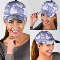Purple Aloha Hawaii Classic Cap Monstera Hibiscus Plumeria Seamless Vibes LT14 - Polynesian Pride