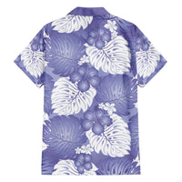 Purple Aloha Hawaii Family Matching Off Shoulder Maxi Dress and Hawaiian Shirt Monstera Hibiscus Plumeria Seamless Vibes - Polynesian Pride