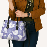 Purple Aloha Hawaii Leather Bag Monstera Hibiscus Plumeria Seamless Vibes - Polynesian Pride