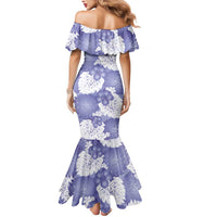 Purple Aloha Hawaii Mermaid Dress Monstera Hibiscus Plumeria Seamless Vibes - Polynesian Pride