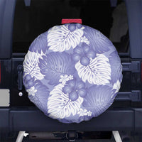 Purple Aloha Hawaii Spare Tire Cover Monstera Hibiscus Plumeria Seamless Vibes - Polynesian Pride
