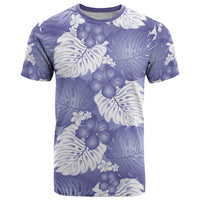 Purple Aloha Hawaii T Shirt Monstera Hibiscus Plumeria Seamless Vibes - Polynesian Pride
