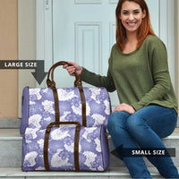 Purple Aloha Hawaii Travel Bag Monstera Hibiscus Plumeria Seamless Vibes LT14 - Polynesian Pride
