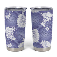 Purple Aloha Hawaii Tumbler Cup Monstera Hibiscus Plumeria Seamless Vibes LT14 Purple - Polynesian Pride
