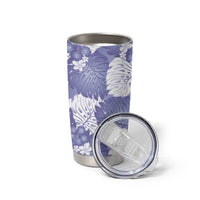 Purple Aloha Hawaii Tumbler Cup Monstera Hibiscus Plumeria Seamless Vibes LT14 - Polynesian Pride