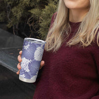 Purple Aloha Hawaii Tumbler Cup Monstera Hibiscus Plumeria Seamless Vibes LT14 - Polynesian Pride