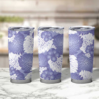 Purple Aloha Hawaii Tumbler Cup Monstera Hibiscus Plumeria Seamless Vibes LT14 - Polynesian Pride