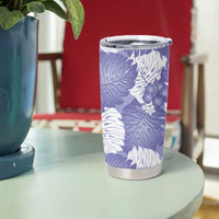 Purple Aloha Hawaii Tumbler Cup Monstera Hibiscus Plumeria Seamless Vibes LT14 - Polynesian Pride