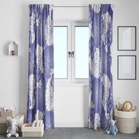 Purple Aloha Hawaii Window Curtain Monstera Hibiscus Plumeria Seamless Vibes - Polynesian Pride