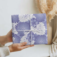Purple Aloha Hawaii Wrapping Paper Monstera Hibiscus Plumeria Seamless Vibes - Polynesian Pride