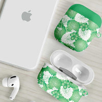 Green Aloha Hawaii AirPods Case Monstera Hibiscus Plumeria Seamless Vibes LT14 - Polynesian Pride