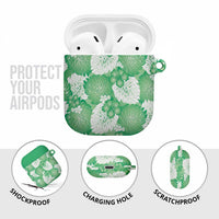 Green Aloha Hawaii AirPods Case Monstera Hibiscus Plumeria Seamless Vibes LT14 - Polynesian Pride