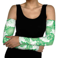 Green Aloha Hawaii Arm Sleeves Monstera Hibiscus Plumeria Seamless Vibes - Polynesian Pride