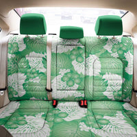 Green Aloha Hawaii Back Car Seat Cover Monstera Hibiscus Plumeria Seamless Vibes - Polynesian Pride