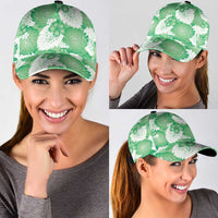 Green Aloha Hawaii Classic Cap Monstera Hibiscus Plumeria Seamless Vibes - Polynesian Pride