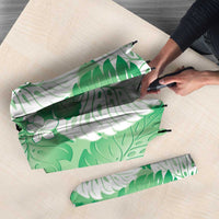 Green Aloha Hawaii Umbrella Monstera Hibiscus Plumeria Seamless Vibes - Polynesian Pride
