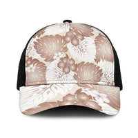 Mocha Mousse Aloha Hawaii Baseball Net Cap Monstera Hibiscus Plumeria Seamless Vibes LT14 One Size Black Mocha Mousse - Polynesian Pride