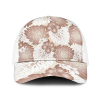 Mocha Mousse Aloha Hawaii Baseball Net Cap Monstera Hibiscus Plumeria Seamless Vibes LT14 One Size White Mocha Mousse - Polynesian Pride