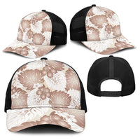 Mocha Mousse Aloha Hawaii Baseball Net Cap Monstera Hibiscus Plumeria Seamless Vibes LT14 - Polynesian Pride