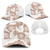 Mocha Mousse Aloha Hawaii Baseball Net Cap Monstera Hibiscus Plumeria Seamless Vibes LT14 - Polynesian Pride