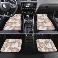 Mocha Mousse Aloha Hawaii Car Mats Monstera Hibiscus Plumeria Seamless Vibes - Polynesian Pride