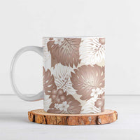Mocha Mousse Aloha Hawaii Ceramic Mug Monstera Hibiscus Plumeria Seamless Vibes LT14 Mocha Mousse - Polynesian Pride