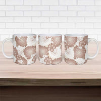 Mocha Mousse Aloha Hawaii Ceramic Mug Monstera Hibiscus Plumeria Seamless Vibes LT14 - Polynesian Pride