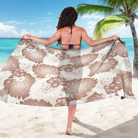 Mocha Mousse Aloha Hawaii Sarong Monstera Hibiscus Plumeria Seamless Vibes - Polynesian Pride