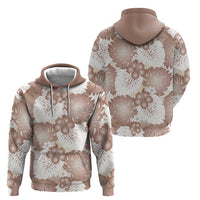 Mocha Mousse Aloha Hawaii Zip Hoodie Monstera Hibiscus Plumeria Seamless Vibes - Polynesian Pride