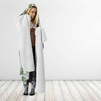 Sage Green Aloha Hawaii Hooded Blanket Monstera Hibiscus Plumeria Seamless Vibes - Polynesian Pride