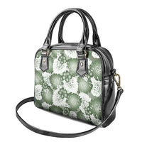 Sage Green Aloha Hawaii Shoulder Handbag Monstera Hibiscus Plumeria Seamless Vibes - Polynesian Pride