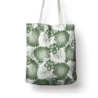 Sage Green Aloha Hawaii Tote Bag Monstera Hibiscus Plumeria Seamless Vibes - Polynesian Pride