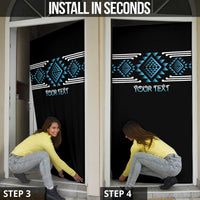 Aotearoa Atua Ranginui Personalised Door Cover Maori Sky Father Taniko Motifs LT14 - Polynesian Pride