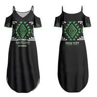 Aotearoa Atua Papatuanuku Personalised Couples Matching Summer Maxi Dress and Hawaiian Shirt Maori Earth Mother Taniko Motifs LT14 - Polynesian Pride