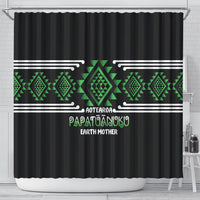 Aotearoa Atua Papatuanuku Shower Curtain Maori Earth Mother Taniko Motifs LT14 - Polynesian Pride