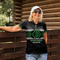 Aotearoa Atua Papatuanuku Personalised Women Polo Shirt Maori Earth Mother Taniko Motifs LT14 - Polynesian Pride