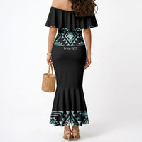 Aotearoa Atua Tangaroa Personalised Mermaid Dress Maori God Of The Sea Taniko Motifs LT14 - Polynesian Pride