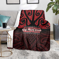 Keep Maori Wards New Zealand Blanket Stronger Together Aotearoa Taniko - Polynesian Pride