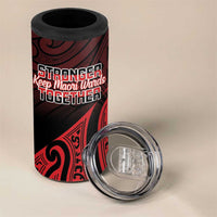 Personalised Keep Maori Wards New Zealand 4 in 1 Can Cooler Tumbler Stronger Together Aotearoa Taniko - Polynesian Pride