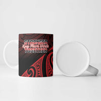 Personalised Keep Maori Wards New Zealand Ceramic Mug Stronger Together Aotearoa Taniko LT14 - Polynesian Pride