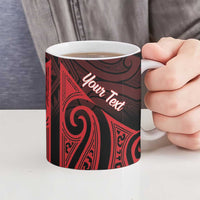 Personalised Keep Maori Wards New Zealand Ceramic Mug Stronger Together Aotearoa Taniko LT14 - Polynesian Pride