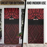 Personalised Keep Maori Wards New Zealand Door Cover Stronger Together Aotearoa Taniko LT14 - Polynesian Pride