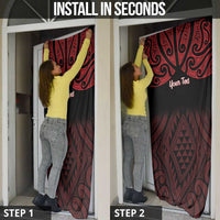Personalised Keep Maori Wards New Zealand Door Cover Stronger Together Aotearoa Taniko LT14 - Polynesian Pride