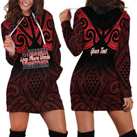 Personalised Keep Maori Wards New Zealand Hoodie Dress Stronger Together Aotearoa Taniko - Polynesian Pride