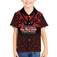 Personalised Keep Maori Wards New Zealand Kid Hawaiian Shirt Stronger Together Aotearoa Taniko - Polynesian Pride